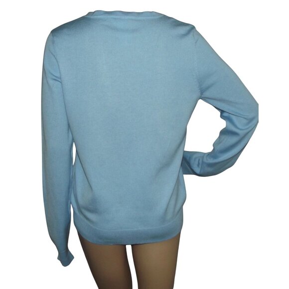 Time and Tru Cardigan Sweater Womens Size Small Light Blue Button lightweight - Picture 2 of 11